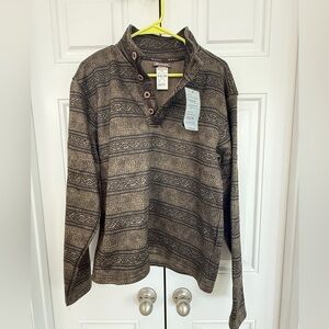 NWT Ariat Men's Wesley sweater brown southwest serape pullover medium